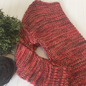 ZARA Knit Peach Green Crochet Sweater size S